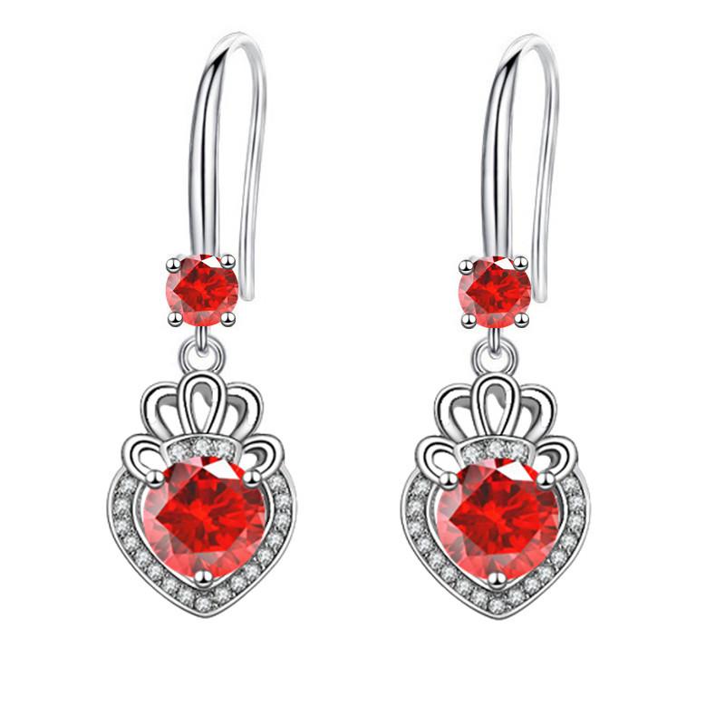 Серьги женские высокого уровня Love Heart Shaped Crown Серьги длинные высокого уровня Sense of Temperament Ear Hooks