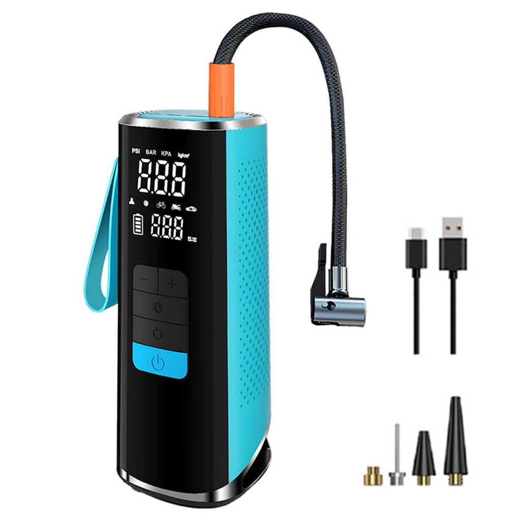 Уличный насос для накачивания шин Портативный беспроводной воздушный насос для автомобильных шин Велосипедных шин Плавательных колец Баскетбола