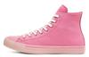Неоновые кожаные кеды Chuck Taylor All Star High Top 'Неоновый розовый' 166568C
