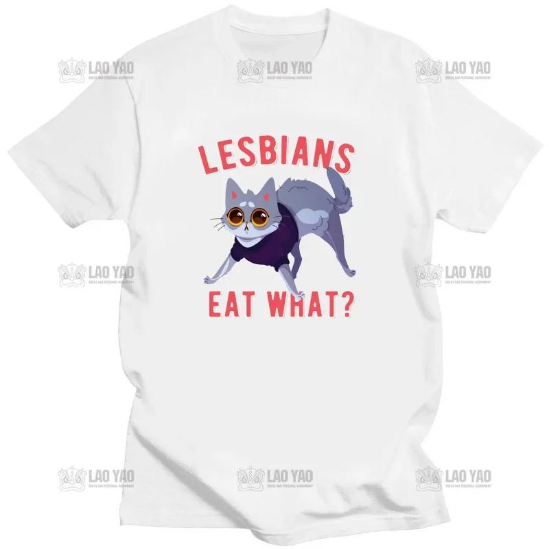Funny Lesbian Eat What Unisex Printed TShirt Legalization Of Homosexuality Summer Unisex Classic Kawaii Cartoon ShortSleev
