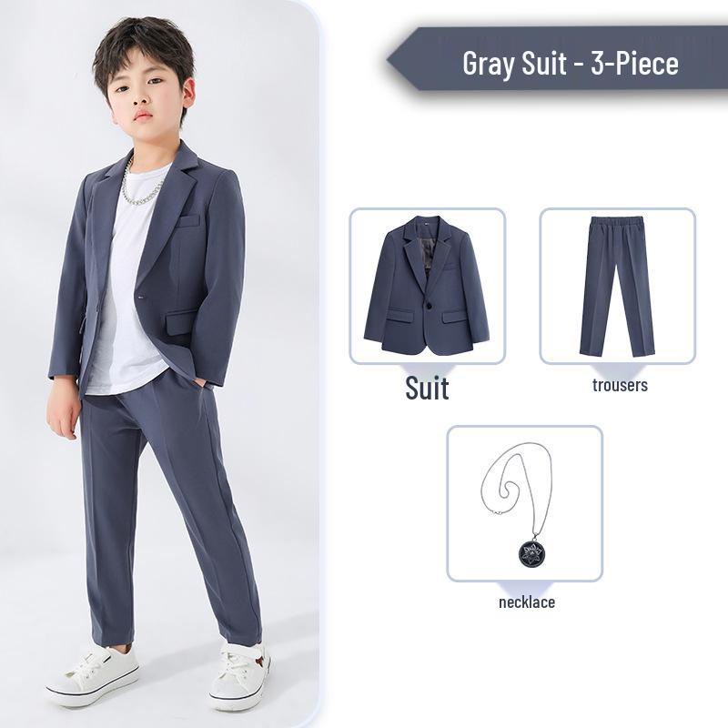 Стильный весенне-осенний костюм для мальчиков - Модный повседневный наряд в корейском стиле для детей