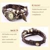 JewelryWe Наручные часы Браслет Кожаные часы Античный стиль Плетеные