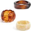 Salircon Vintage Punk Acrylic Resin Wide Bangles for Women Fashion Geometric Wide Chunky Ellipse Bracelets Pulseras Jewelry Gift