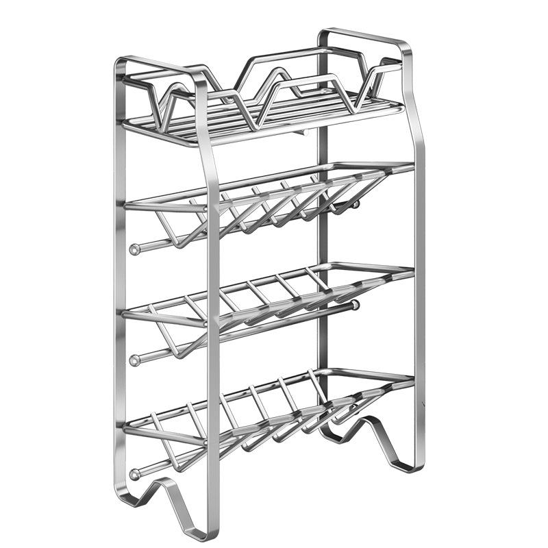 Multi-Layer Stainless Steel Kitchen Spice and Pot Rack