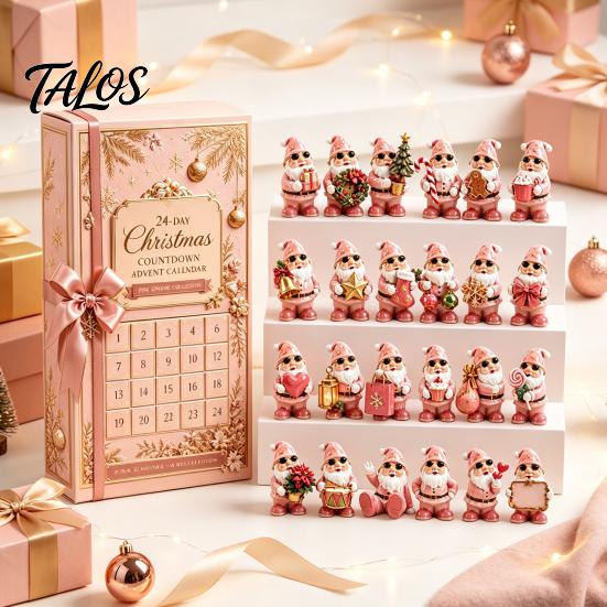 Christmas Advent Calendar 2024 2026 Nutcracker Calendar, 24-Day Acrylic Ornament Set with Classic Festive Decoration for Home Soldier Figures,