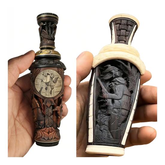 Ручная утиная свистулька для охоты, портативная, ручной работы, деревянная, реалистичный звук, для охоты на водоплавающих птиц, ворону, животное, привлекающая свистулька