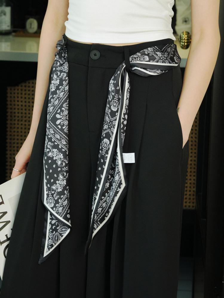 Женский ленточный шарф-пояс 2025: Длинный аксессуар-полоска для джинсов, юбок и шеи