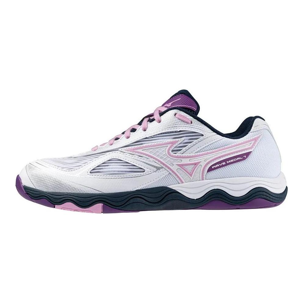 Mizuno Wave Medal 7 Удобные Универсальные Нескользящие Прочные Низкие Тренировочные Кроссовки Женские Кроссовки Белые 81GA231511