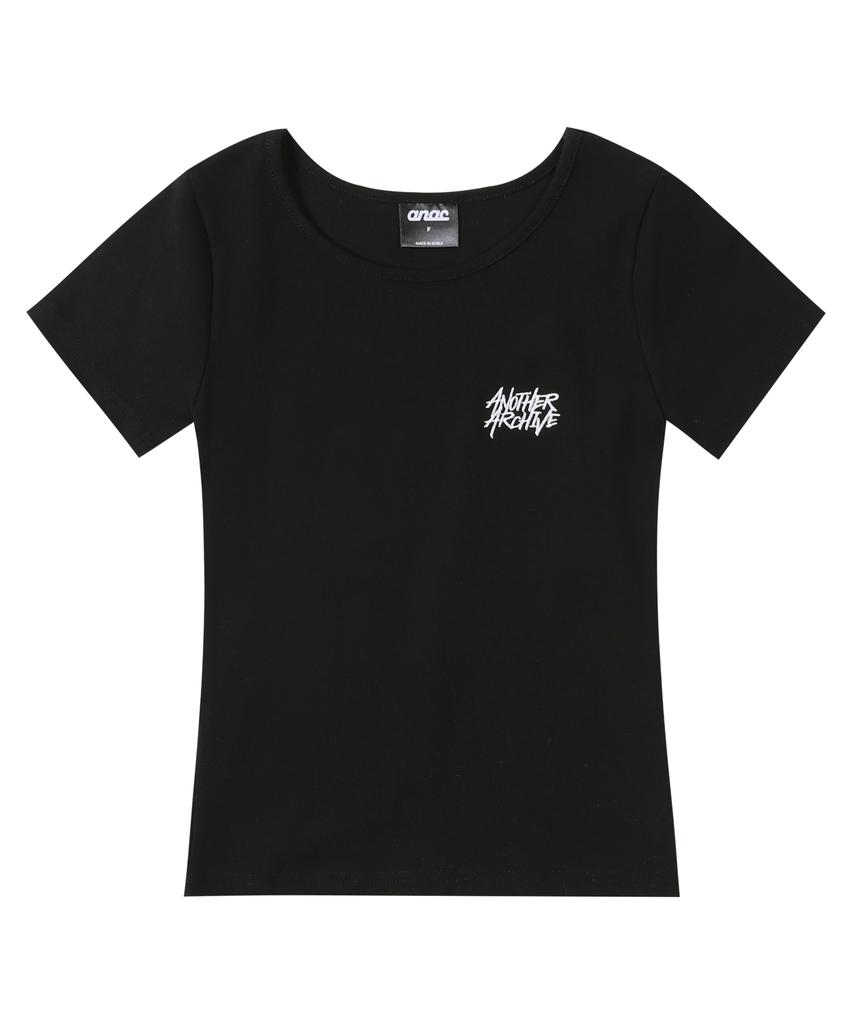 ANOTHER ARCHIVE Women'S Perfect Slim Logo Short Sleeve T-Shirt_Navy