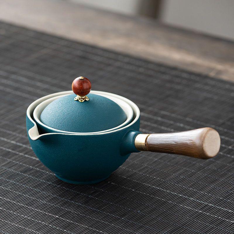 Портативный керамический дорожный чайный набор с автоматическим заварником для чая Кунг-фу - Бизнес-подарок