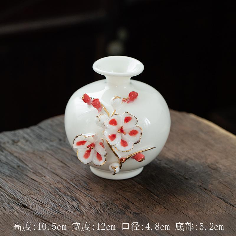 Белая керамическая ваза Ваза для цветов Блоссом Настольные декоративные вазы Эстетичная скульптура Фигурка Домашнее настольное центральное украшение