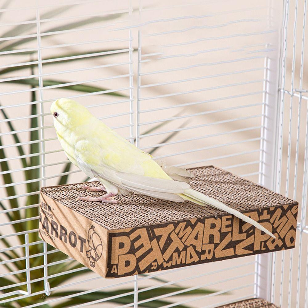 Thickened Parrot Cardboard Platform Double Sided Bird Training Platform For Grinding Exercise