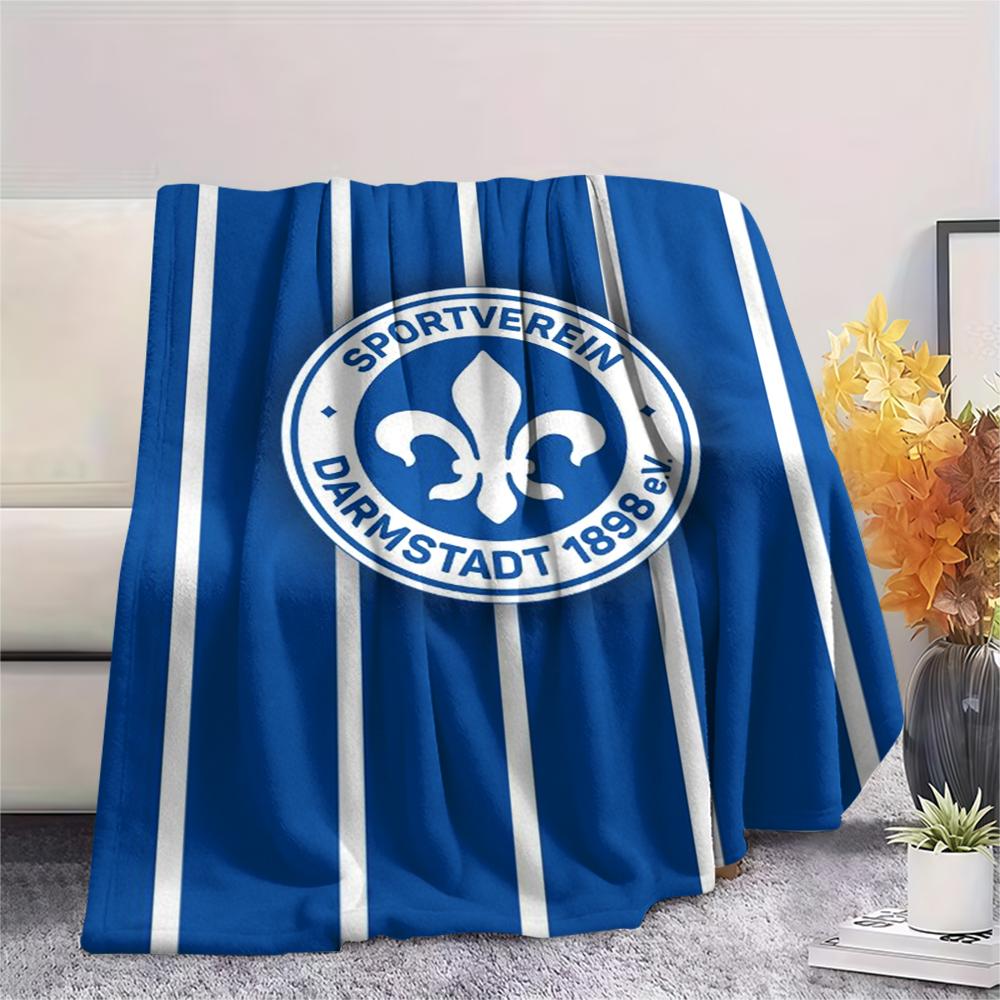 1pc SV Darmstadt 98 Print Flannel Blanket, High quality Comfortable for All Seasons, Home Decor, Warmth and Comfort, Perfect for Christmas Gifts92