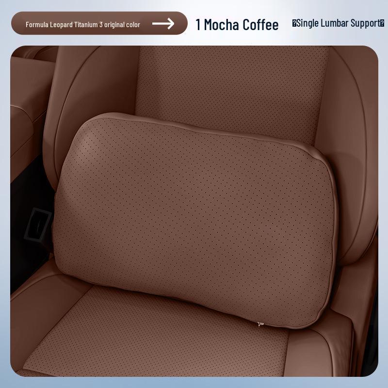 Equation Leopard Titanium 3 Headrest & Lumbar Support Set - Complete Car Interior Accessories