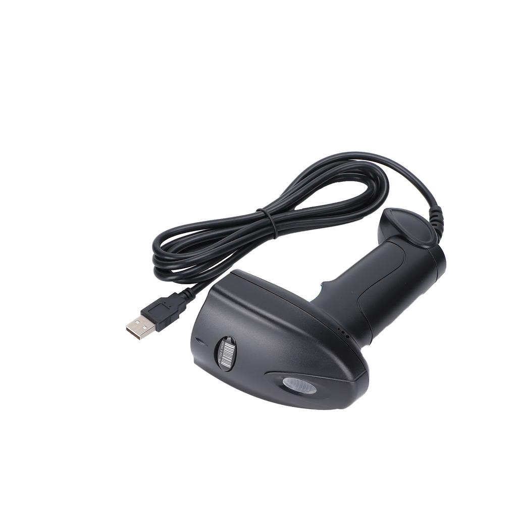 Сканер штрих-кода ручной 360 градусов считывание пылезащитный водонепроницаемый USB-считыватель QR-кода Noir + Orange