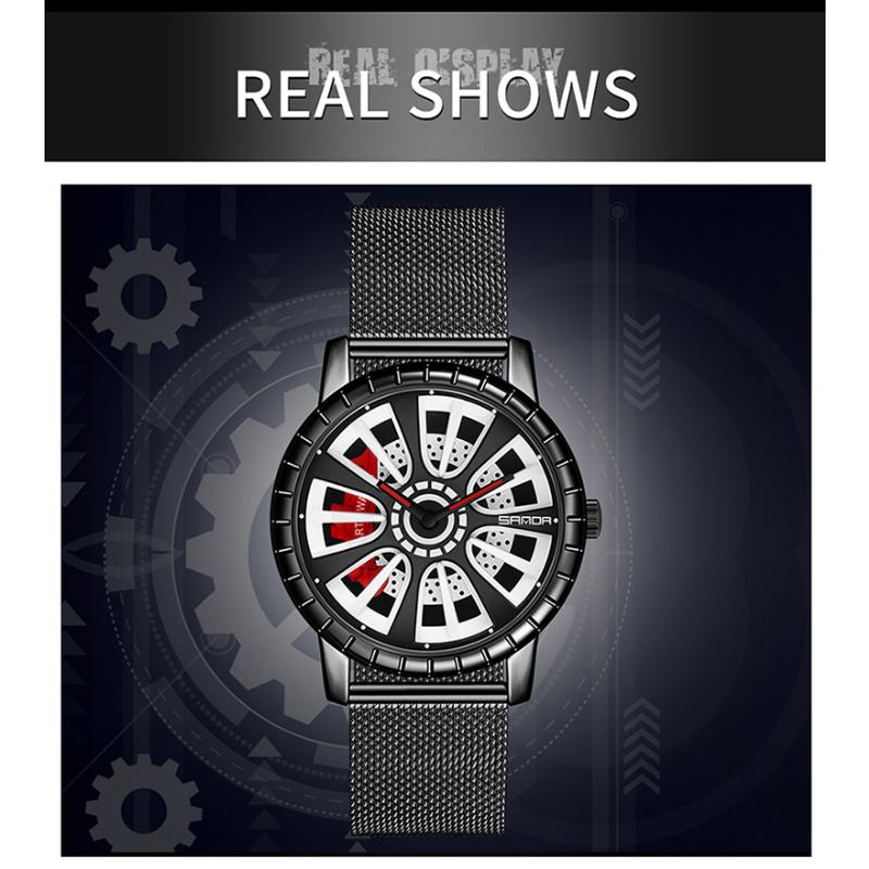 SANDA Новая сеть мужских кварцевых часов Fashion Trend Полые индивидуальные креативные часы