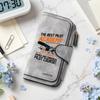 Fashion Pilot Academy Print Wallet Portable Durable Multi Card Slot Purse for Daily Use 
