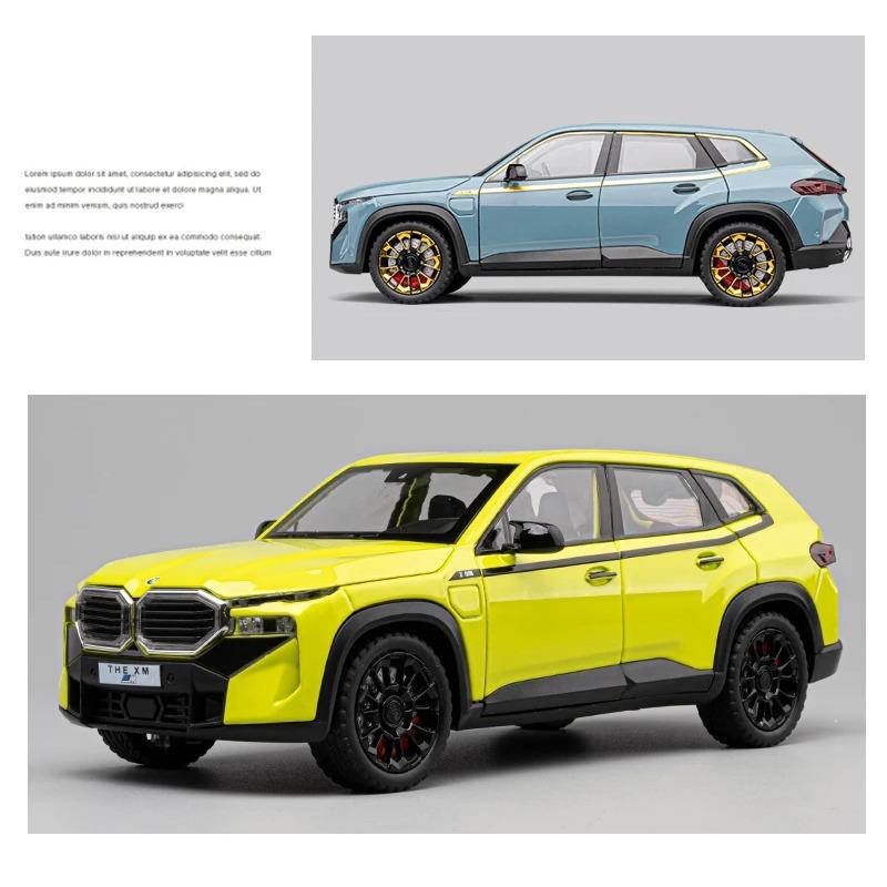 Масштаб 1/24 Симуляция BMW XM Сплав Модель автомобиля Металл Литье под давлением Украшение Звук Свет Детская игрушечная модель автомобиля Подарок на день рождения для мальчика