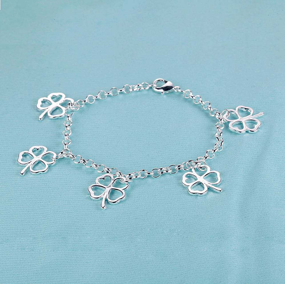925 Silver Bracelet Heart High Quality Romance Chain For Woman Men Fashion Engagement Party Wedding Jewelry Gift