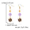 Funny Cute Acrylic Pumpkin Crystal Earrings for Women Girls Gothic Polymer Clay Ghost Drop Earring Halloween Theme Party Jewelry