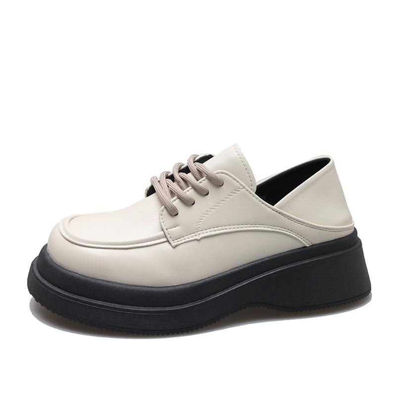 Маленькие кожаные туфли женские туфли весна и осень новые ретро одинарные туфли для повседневной носки мягкая подошва