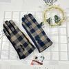 Клетчатые перчатки Женские перчатки для верховой езды Шерстяные перчатки Перчатки для сенсорных экранов с разделителями для пальцев для верховой езды на открытом воздухе