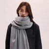 Tassel Imitation Cashmere Scarf Korean Style Women Shawl Simple Winter Neckerchief  Autumn