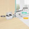 1 Pair Self-closing Glass Door Hinge No Drilling Frameless Clamp Side Mounted Zinc Alloy Hardware Furniture Accessories