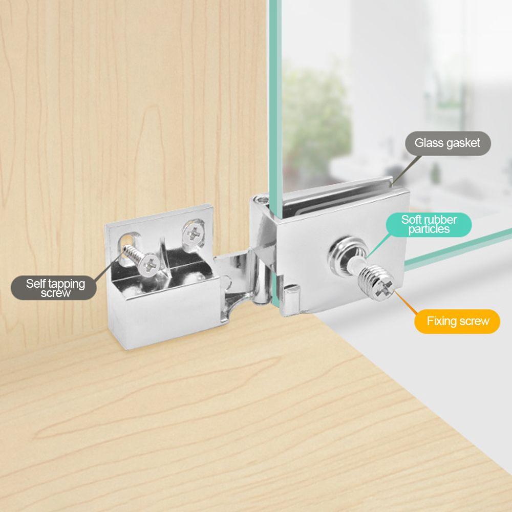 Самозакрывающаяся мебельная фурнитура без сверления, петля для стеклянной двери, петля для двери шкафа, бескаркасный зажим