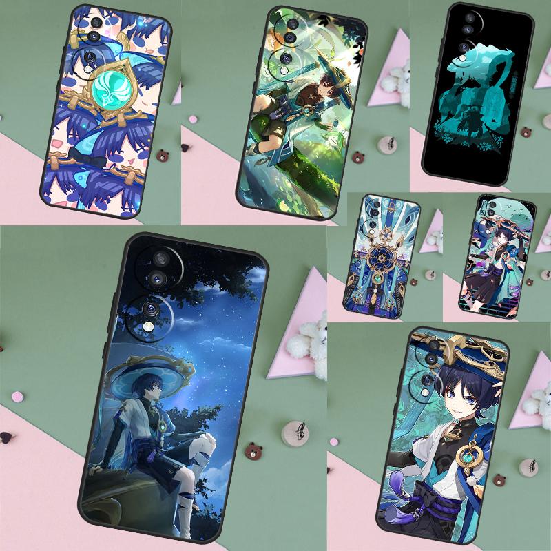 Чехол Genshin Impact Wanderer для Honor 200 Lite Magic 7 5 6 Pro Honor X9c X9b X9a X8b X8a X8 X9 50 70 90 Lite Funda