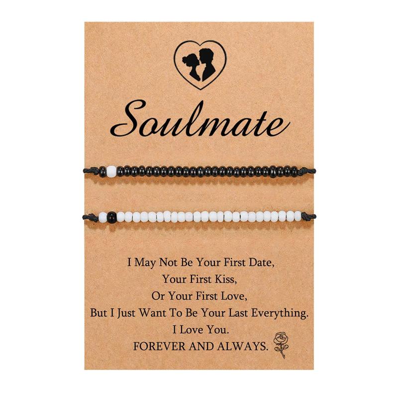 Браслет JYL TS Богемский плетеный азбукой Морзе с карточкой Призывает Тайну и Связь