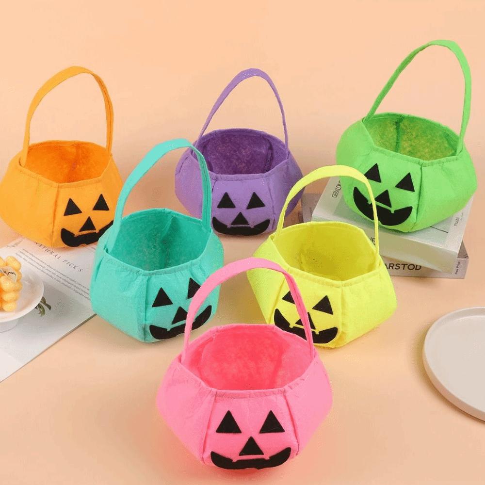 Gifts Pouch Pumpkin Candy Bucket Ghost Halloween Candy Bucket Portable Snack Storage Bag Gift