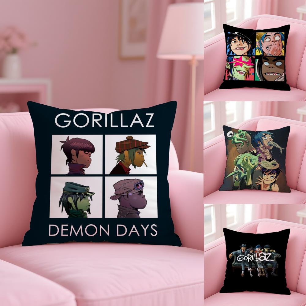 Группа Cool G-Gorillaz Наволочка Мягкий Короткий Плюш Двусторонний Принт Домашний Декор Машинная Стирка Наволочка Подарок