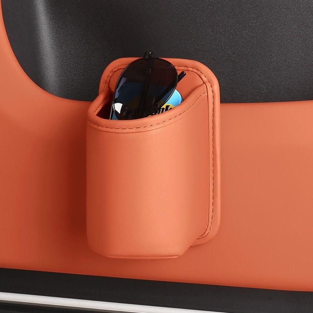 Anti-Sag Clip Leather Car Cup Holder Storage Bin Auto Back Seat Cup Holder Auto Interior Parts