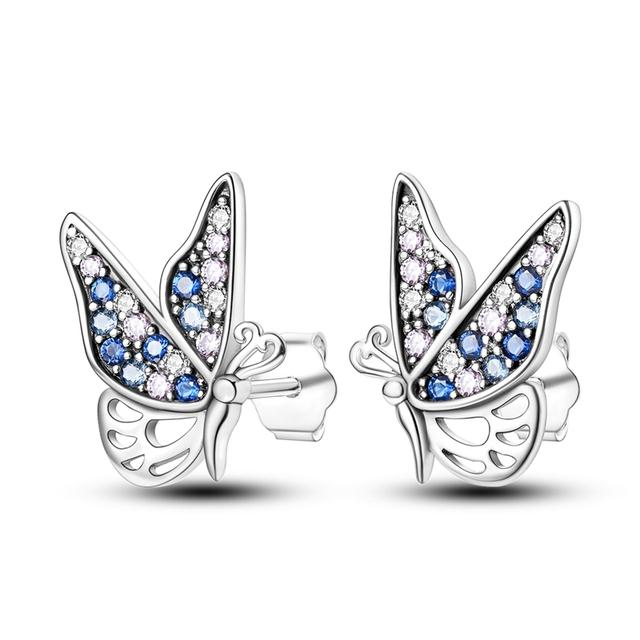 Серьги-кольца из серебра 925 пробы с цветком ромашки, серьги-кольца из серебра 925 пробы с розовым и желтым цветком для женщин, свадебные обручальные серьги с цирконием, оригинальные ювелирные изделия, подарок