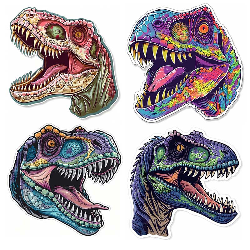 Dinosaur Head Animal Car Sticker Vinyl Decal Waterproof Rear Window Motorcycle Camper Bumper Truck Laptop Decoration SH622