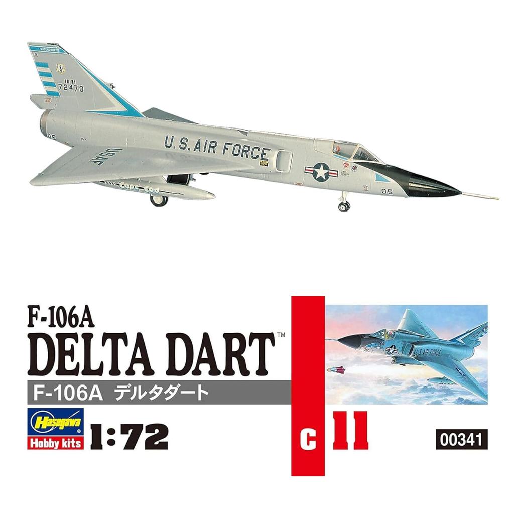 Hasegawa US Air Force Delta Dart Plastic Model Kit C11 1/72 F-106A