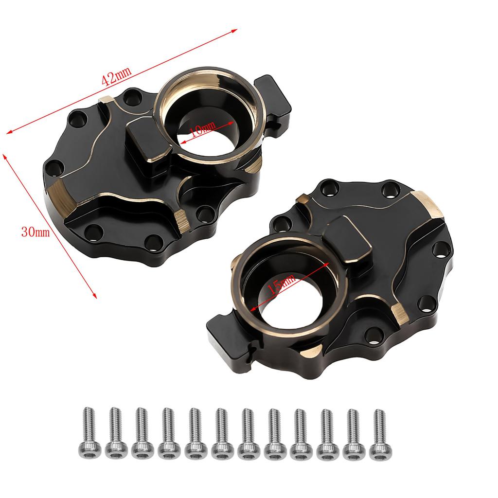 2 PCS Rear Axle C Block Seat Brass Weighted Black Gold Type Upgrade Parts Replacement for 4 Remote Control Car Accessories
