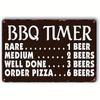Mfoever Vintage D BBQ ZONE Beer Posters Metal Tin Sign Plaque Decorative Plates for Garage Club Man Cave Bar Home Hotel Cafe Wall Decor