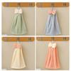 4 шт. Детское полотенце для рук из кораллового флиса, мультяшное, с галстуком-бабочкой, детское, абсорбирующее, быстросохнущее, для лица, подвесное полотенце