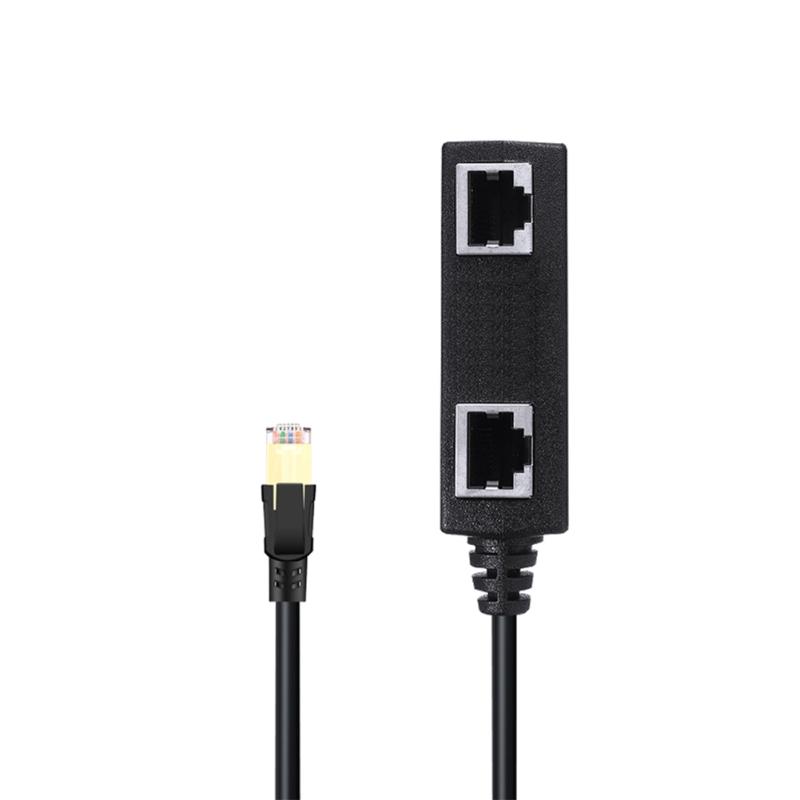 RJ45 Кабель-разветвитель Ethernet RJ45 1 штекерный порт на 2 гнездовых порта Lan Ethernet Сетевой адаптер-сплиттер