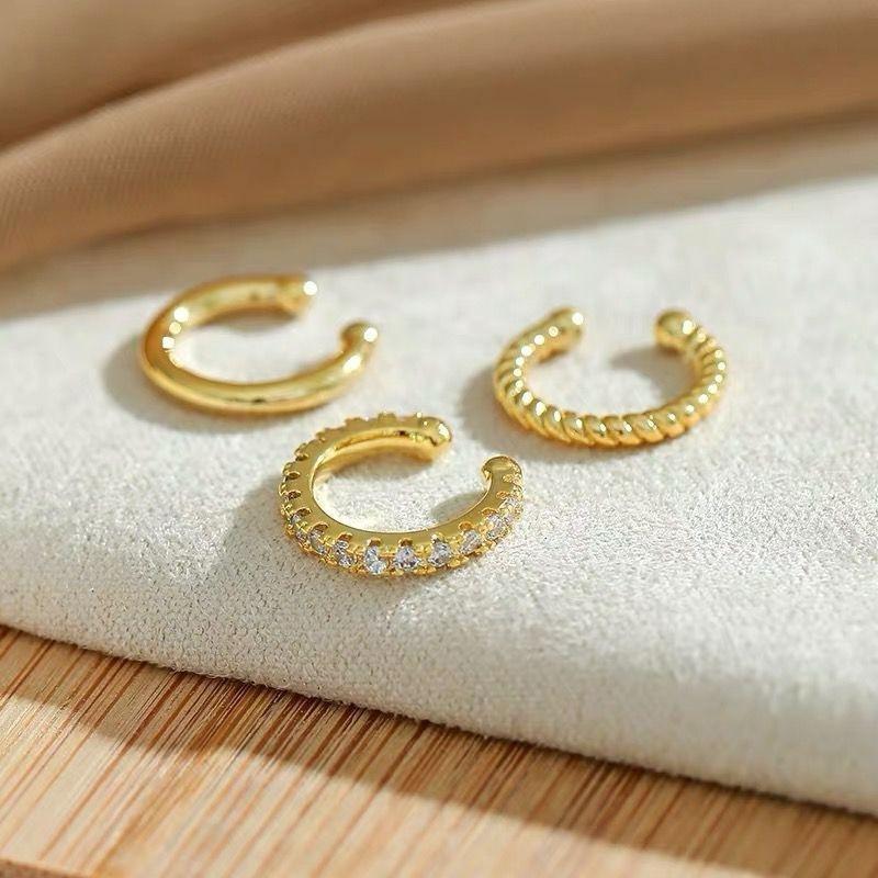 3Pcs Simple Round Wrap Earrings Cartilage Ear Clip No Pierce Cartilage Earrings Ear Cuff