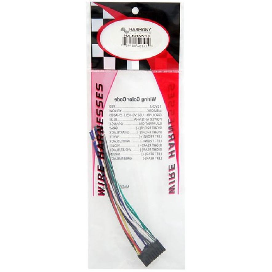 Sony XRC-210 Aftermarket Stereo Radio Receiver Replacement Wire Harness Cable