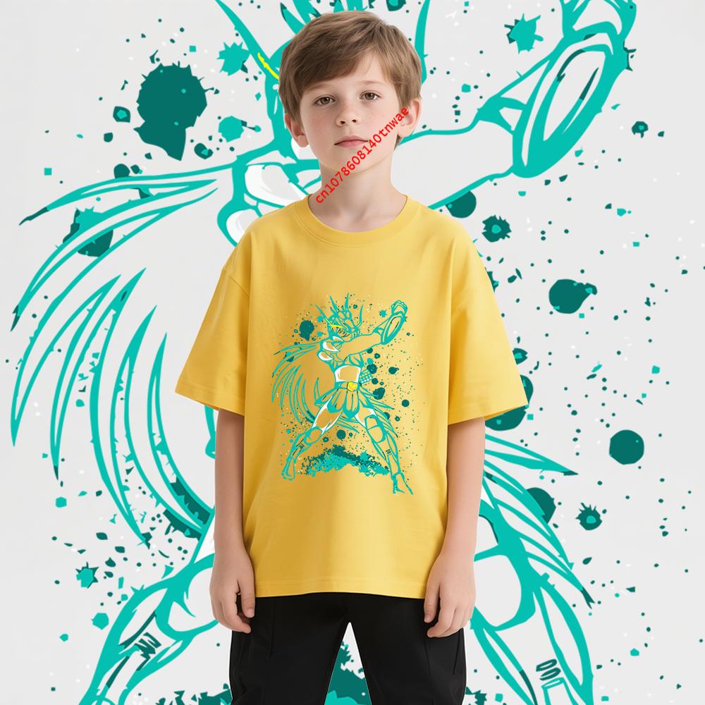 Saint Seiya Dragon Shiryu Anime Print Kids T Shirt 100 Cotton Boys Girls Unisex Cartoon Tee Soft Comfortable Short Sleeve Top