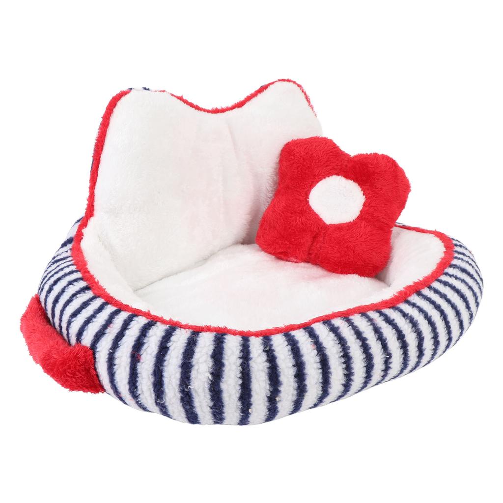 Indoor Cat Bed Warm Soft Enhanced Comfort Cute Look Washable Plush Cat Dog Bed for Autumn Winter S