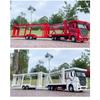1/24 Mercedes Benz Double Decker Flatbed Transport Vehicle Alloy Diecast Metal Car Model Sound and Light Science Education Series