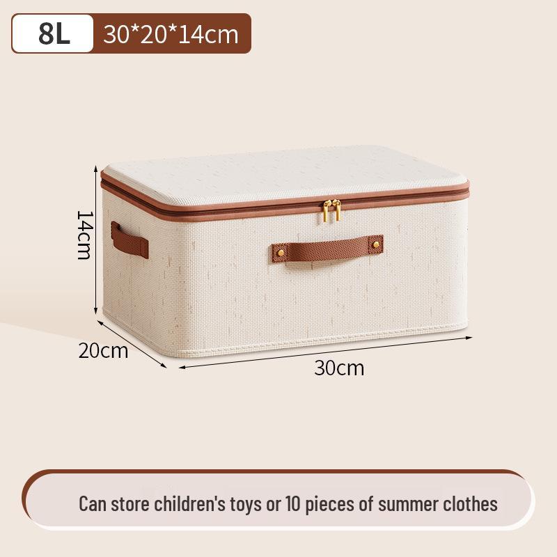 Foldable Clothes Organizer Box with Lid - Large Capacity, Dustproof Storage for Wardrobe or Living Room