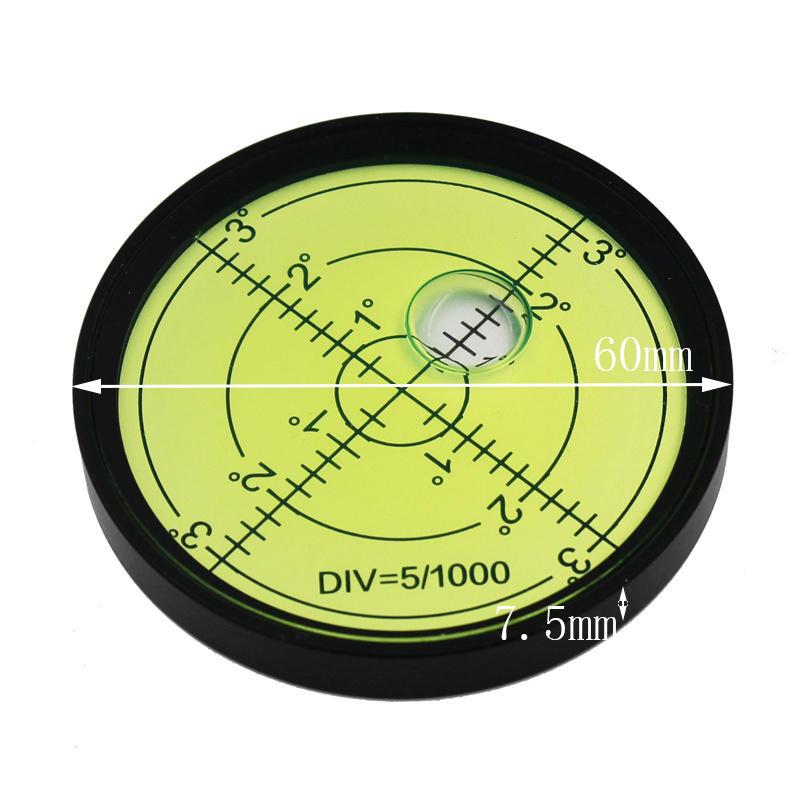 Ультратонкий 7,5 мм Универсальный Круглый Спиртовой Уровень Пузырьковый Шарик Внутренние Линии Износостойкий Уровень Измерительный Элемент 1 ШТ.