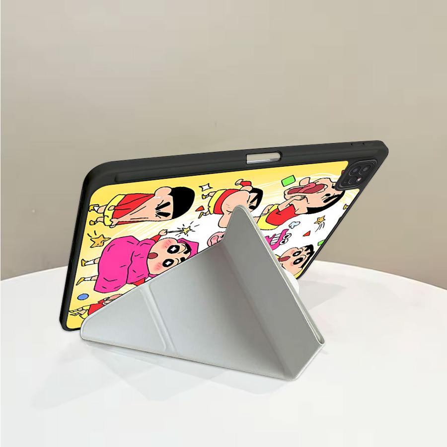 Cute Cra-yons Shin-chans Anime Holder Cover Tablet Case For iPad Air 4 5 M3 M2 1 2 M4 11inch Pro 11th 10th 9th 8th 7th 12.9inch