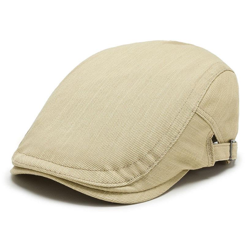 Men's Hat Autumn Winter Outdoor Casual Personal Peaked Cap Women's Retro British Solid Color Light Board Beret